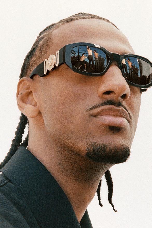 Alexandre Sarr Versace Campaign Interview Feature basketball eyewear biggie