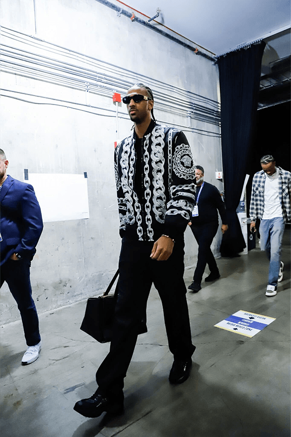 Alexandre Sarr Versace Campaign Interview Feature basketball eyewear biggie