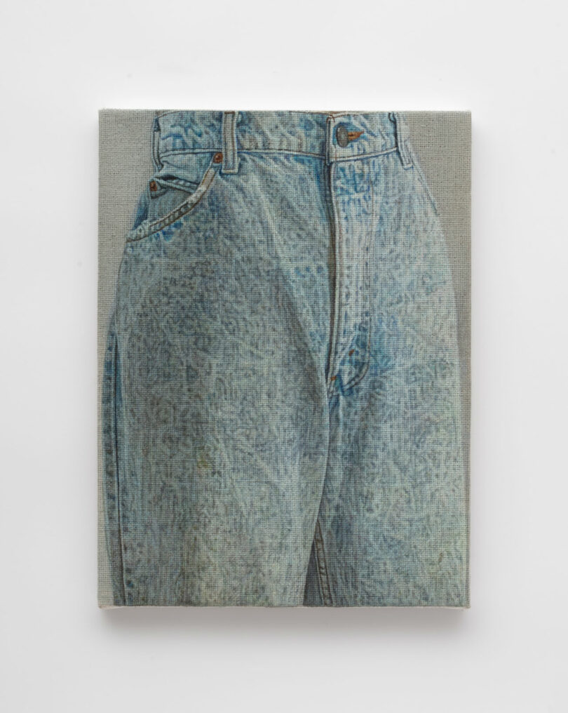 painting of light blue jeans