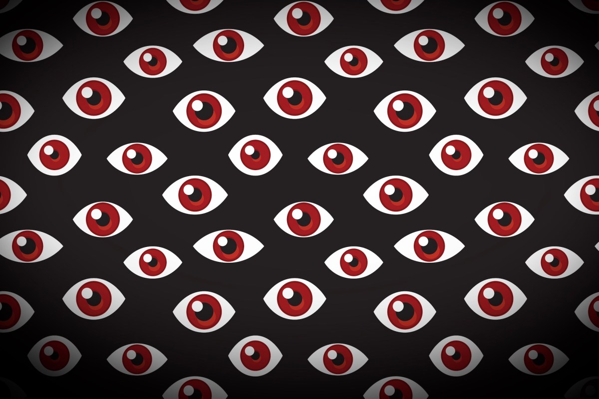 1740102066_Stalkerware-apps-Cocospy-and-Spyic-are-exposing-phone-data-of.jpg a series of floating eyes on a darkened background