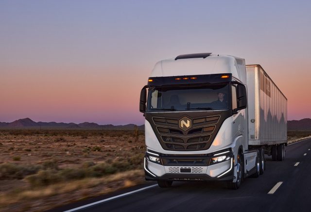 Bankrupt-Nikola-wants-to-sell-its-whole-business-by-April.jpg Nikola battery electric semi truck on the road