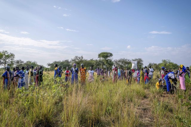 How-Trumps-Foreign-Aid-Freeze-Is-Shaking-the-Whole-System.jpg People wait for food rations at a World Food Programme distribution point organized by Catholic Relief Services in Jonglei state, South Sudan, Nov. 13, 2024.