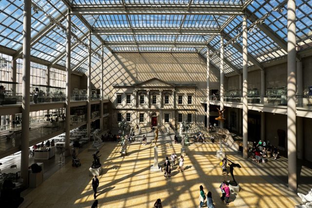 Met-Museum-to-Return-Griffin-Head-to-Greece-as-Part.jpg A view of the Metropolitan Museum of Art building in New York City, United States on July 15, 2024. (Photo by Jakub Porzycki/NurPhoto via Getty Images)