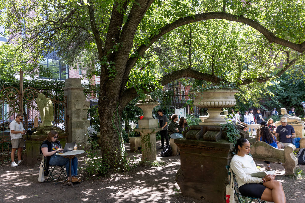 Nonprofit-Director-Sues-City-to-Halt-Development-that-would-Destroy.jpg NEW YORK, NEW YORK - SEPTEMBER 8: Views of the Elizabeth Street Garden on a crowded Sunday afternoon on September 9, 2024 in the Soho neighborhood of New York City, New York. The popular one acre garden is scheduled to be shut down by the city in two days to prepare the spot for an affordable housing construction project. (Photo by Andrew Lichtenstein/Corbis via Getty Images)