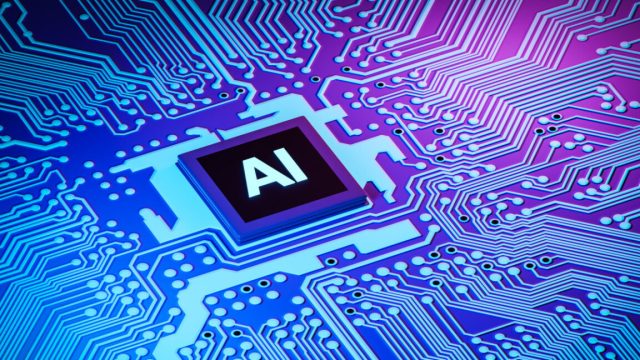 OpenAIs-secret-weapon-against-Nvidia-dependence-takes-shape.jpg An illustration of a circuit board and a chip with "AI" written on it.