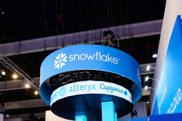 Snowflake-grows-startup-accelerator-with-200M-in-new-capital.jpg The Snowflake Inc logo, which represents the American cloud computing-based data company that offers cloud-based storage and analytics services, is being displayed on their pavilion at the Mobile World Congress 2024 in Barcelona, Spain, on February 28, 2024.
