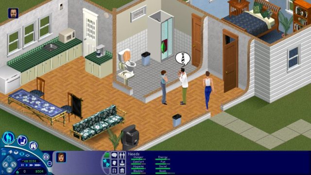 The-Sims-re-release-shows-whats-wrong-with-big-publishers-and.jpg Sims converse in a living room