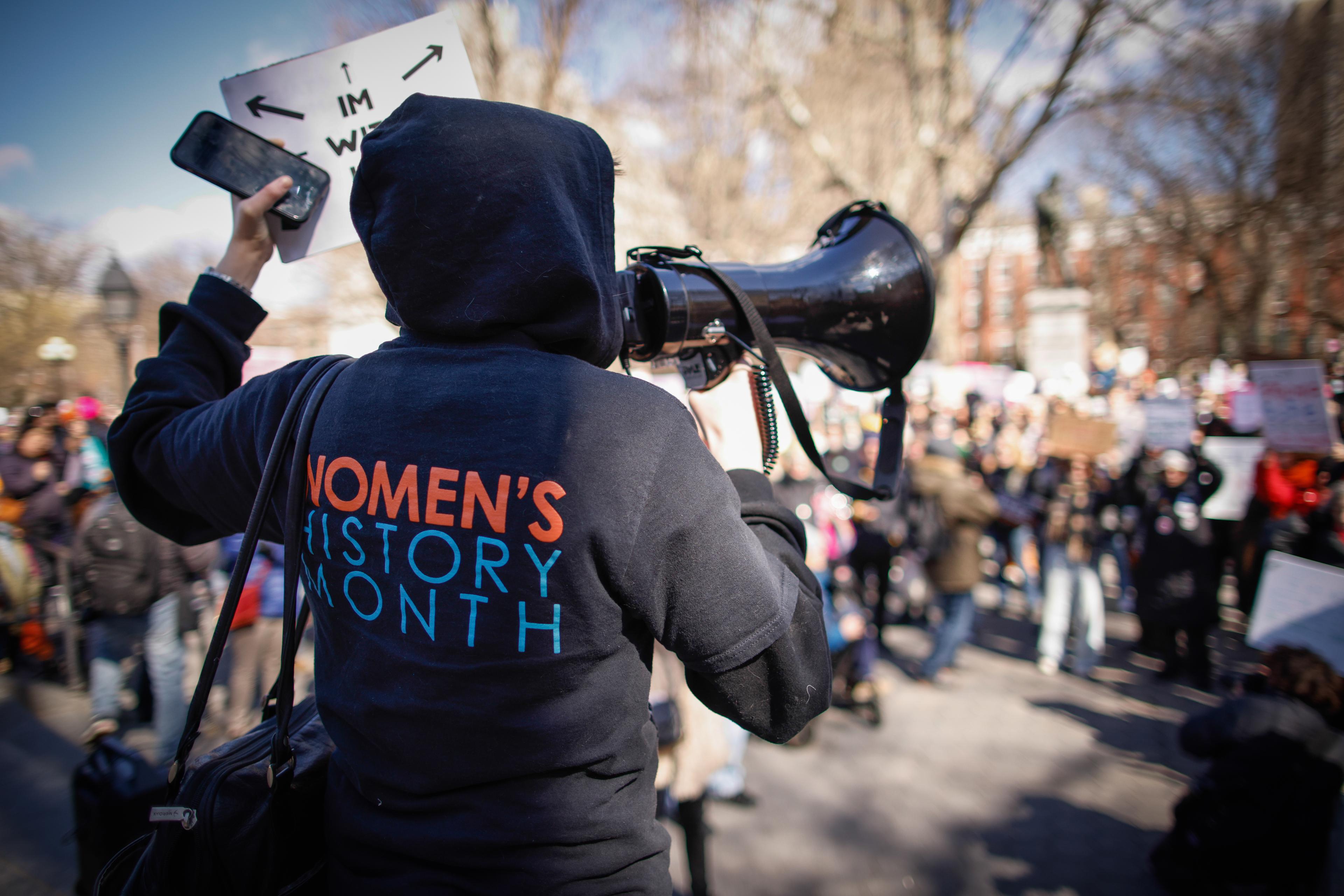 March Held On International Women's Day In New York City
