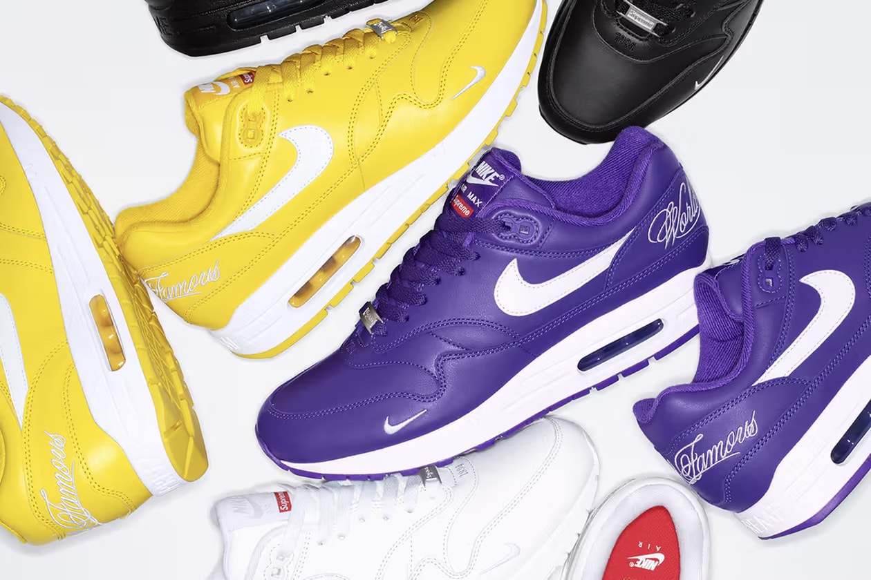 Best Sneaker Releases March 2025 Week 3 Nike SB x Air Jordan 4 “Navy” (18) adidas Gazelle Indoor Made in Italy “Core Black” (18) Supreme x Nike Air Max 1 New Balance 1906L “Black Leather” (19) and wander x Altra Timp 5 BOA (19) POST ARCHIVE FACTION (PAF) x On “CURRENT FORM 2.0+” (20) COMME des GARÇONS HOMME x New Balance 990v6 (21) Hender Scheme x Timberland 3-Eye Lug Boat Shoe (21) Junya Watanabe MAN x New Balance UX200 (21) Air Jordan 1 Low OG “Obsidian” (22)