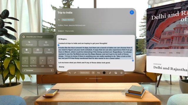 Apple brings Apple Intelligence to the Vision Pro