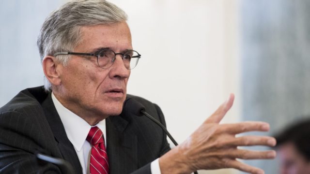 Ex-FCC-chairs-from-both-parties-say-CBS-news-distortion-investigation.jpg Then-FCC Chairman Tom Wheeler sits at a table and speaks in front of a microphone during a Senate hearing.