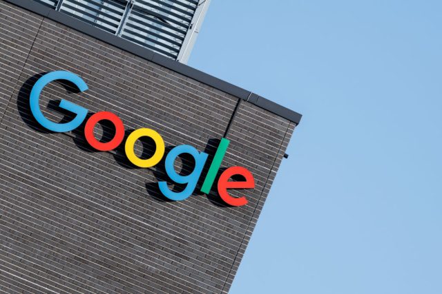 Google-calls-for-weakened-copyright-and-export-rules-in-AI.jpg The Google logo and lettering can be seen on the facade of the company's Munich headquarters.