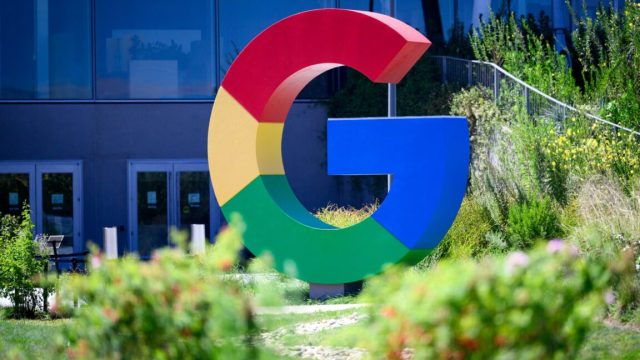 Google-inks-32-billion-deal-to-buy-security-firm-Wiz.jpg A large Google logo in the shape of a multi-colored G is seen outside Google's Mountain View offices.