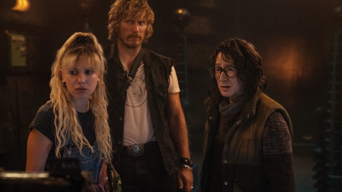 Milly Bobby Brown, Chris Pratt, and Ke Huy Quan play Michelle, Keats, and Dr. Amherst, respectively.
