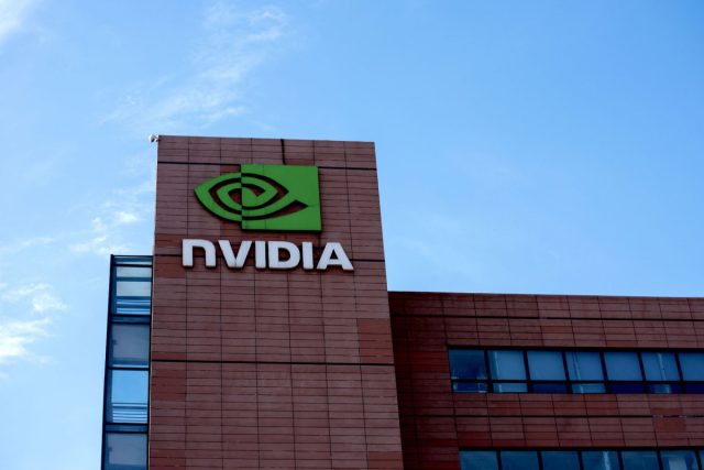 Nvidia-reportedly-acquires-synthetic-data-startup-Gretel.jpg Looking up at Nvidia's headquarters with the sky behind it.