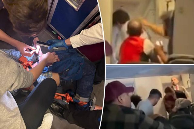 Passengers panic as man 'manipulates' emergency exit mid-air