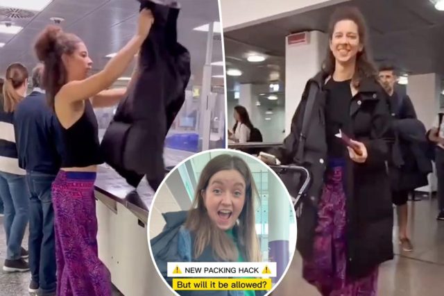 Plane passenger shares hack to get week's worth of clothes Plane passenger shares hack to get week's worth of clothes through security — without using a bag