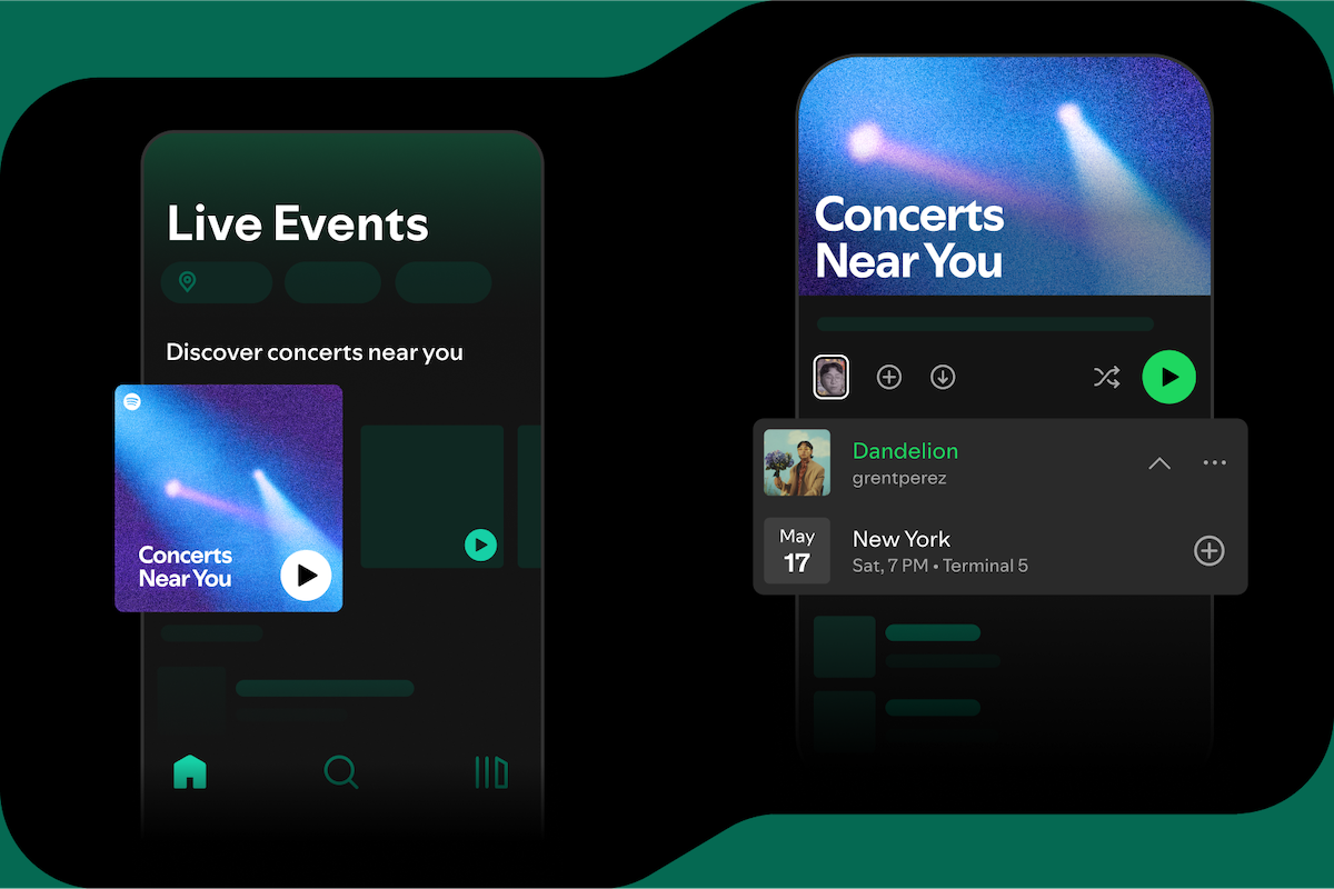 Spotify debuts ‘Concerts Near You’ playlists for discovering nearby shows 
