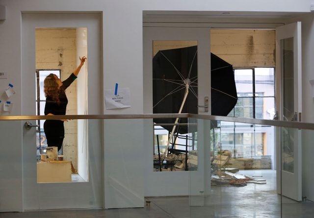 Tech-CEOs-Foundation-Gifts-45-M-to-California-College-of.jpg California College of the Arts artist Sarah Farahat (left) works on her installation at 1275 Minnesota St., one of a new cluster of art galleries in a converted warehouse opening next week in San Francisco, California, and seen on friday, march 11, 2016. (Photo By Liz Hafalia/The San Francisco Chronicle via Getty Images)