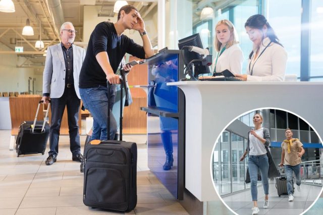 This airline will fine you if you don't arrive by This airline will fine you if you don't arrive by a specific time before a flight