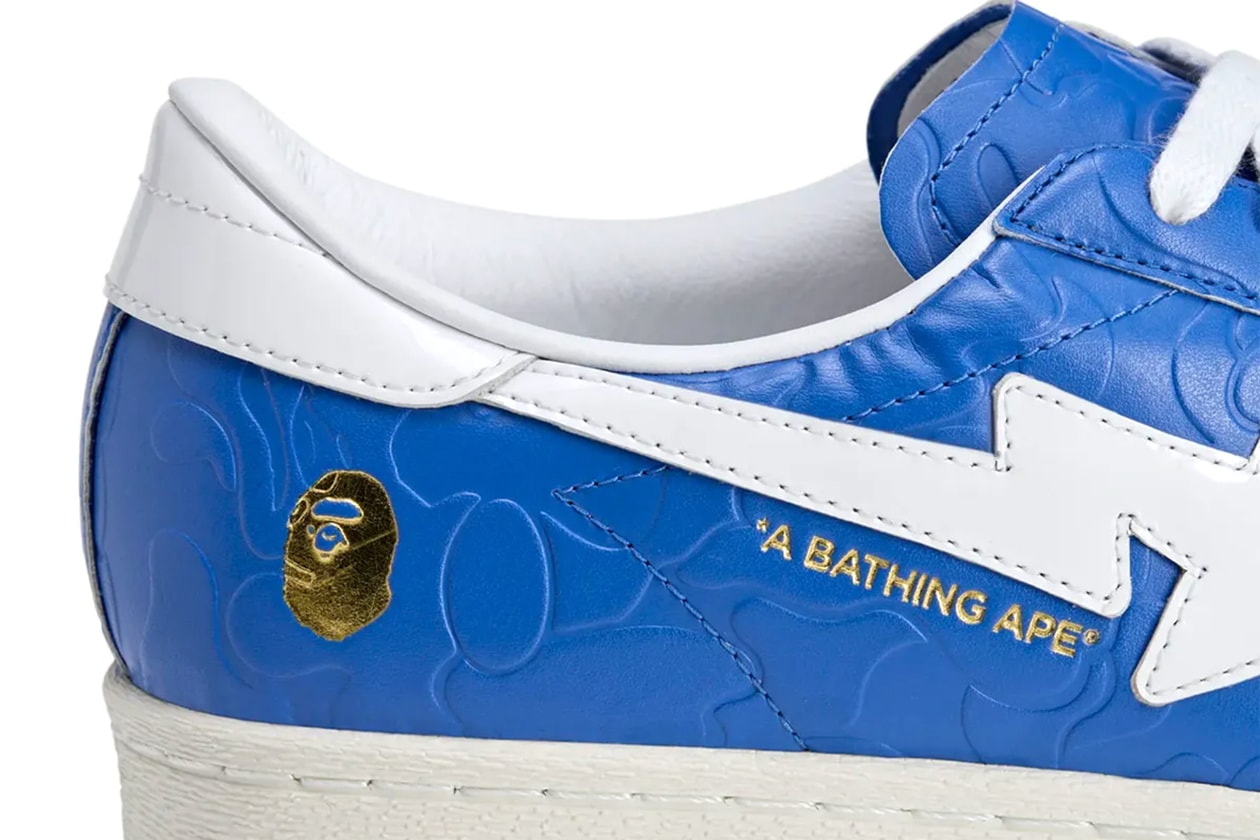 BAPE adidas Superstar SS25 JR2701 Release Info date store list buying guide photos price Footwear White blue JR2702 sstr v