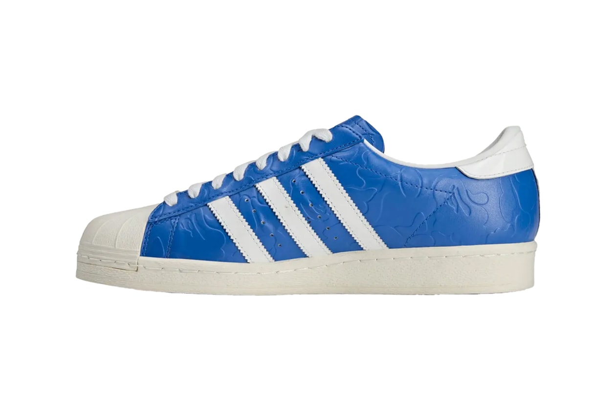 BAPE adidas Superstar SS25 JR2701 Release Info date store list buying guide photos price Footwear White blue JR2702 sstr v