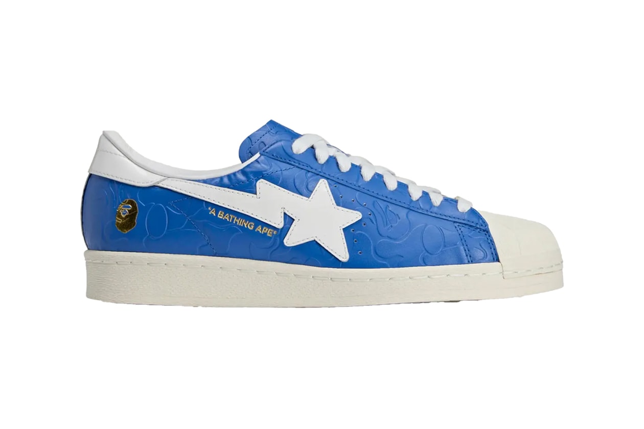 BAPE adidas Superstar SS25 JR2701 Release Info date store list buying guide photos price Footwear White blue JR2702 sstr v