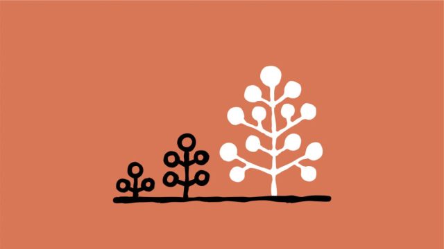 An illustration of three small trees created by Anthropic.