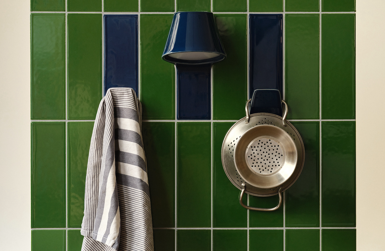 UU Tiles by Unknown, Untitled Double as Wall Hooks and Lamps