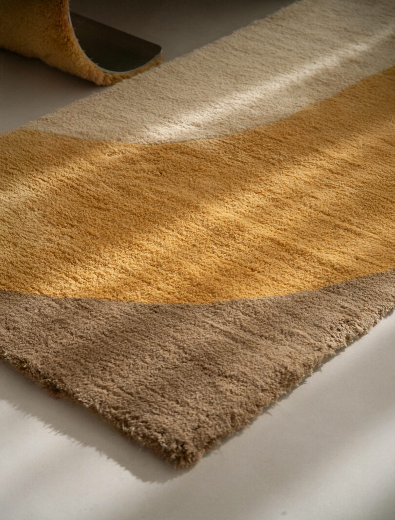 close up of chaise/rug hybrid