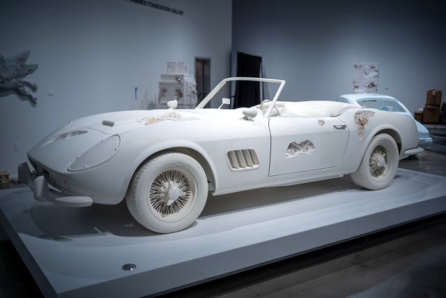 Artist-Daniel-Arsham-Sues-Rapper-Quavo-in-Copyright-Case.jpg Daniel Arsham's 1961 Eroded Ferrari GT at the Petersen Automotive Museum in Los Angeles.