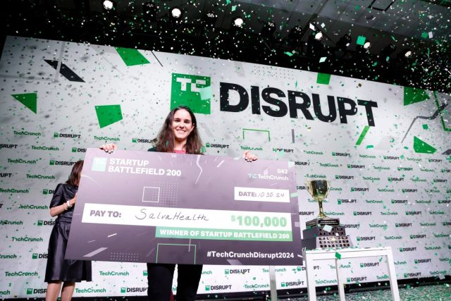 Startup-Battlefield-winner-Salva-Health-is-changing-the-game-in.jpg Salva Health Co-Founder & CEO Valentina Agudelo Vargas, winner of the Startup Battlefield 2024, poses onstage during TechCrunch Disrupt 2024 Day 3 at Moscone Center on October 30, 2024 in San Francisco.