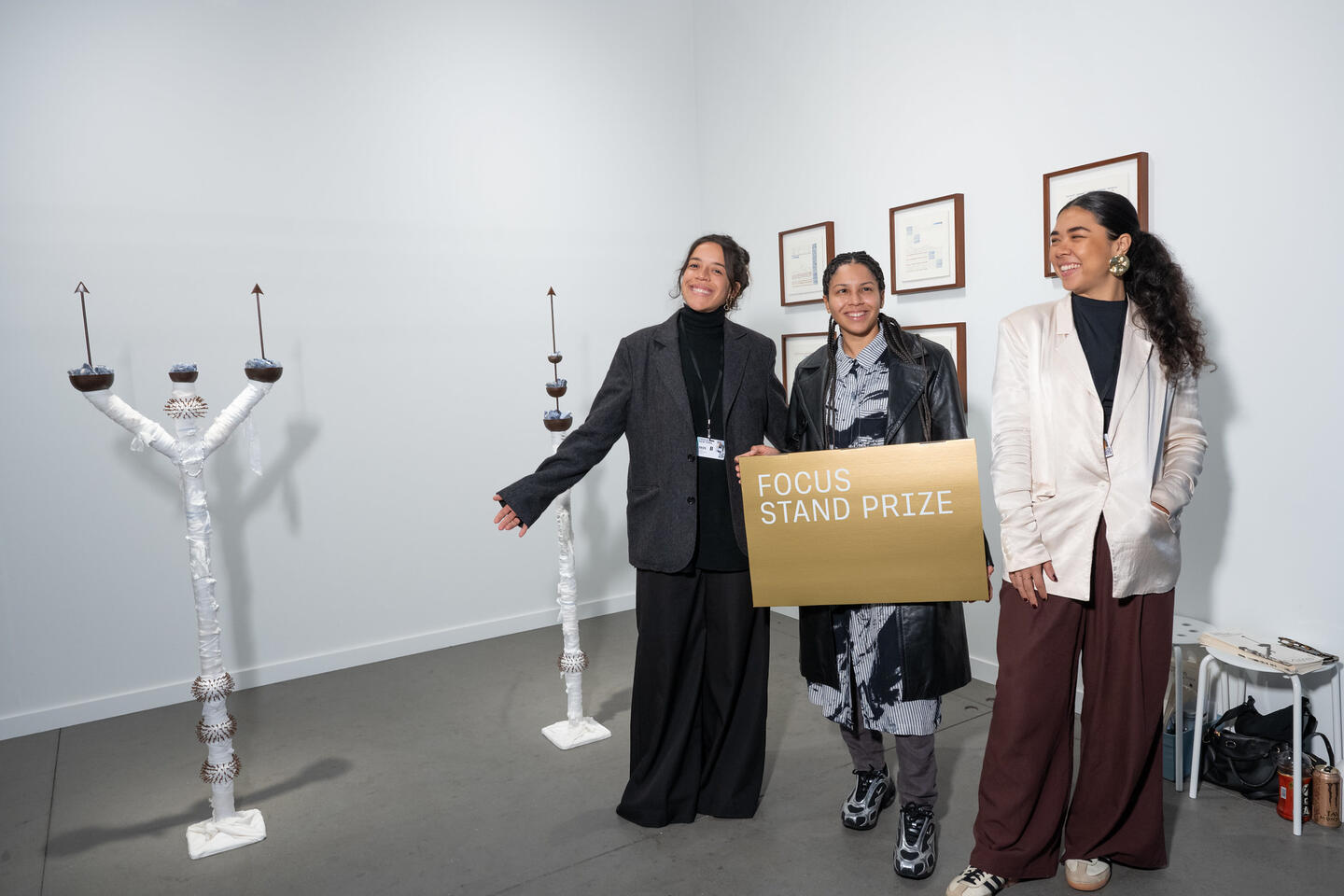 Mitra Galleria win the Focus Stand Prize. Photo: Casey Kelbaugh. Courtesy: Frieze and CKA  ​