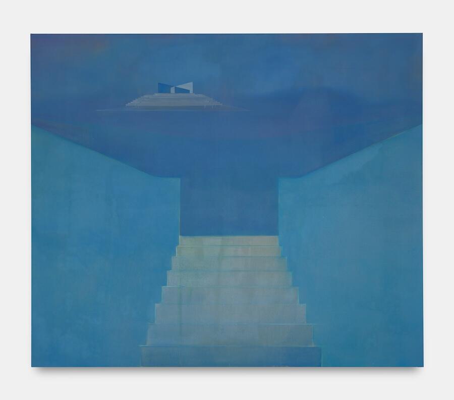 Mary Stephenson Blue Stage, 2024 Oil on linen 667/8x783/4in(170x200cm)