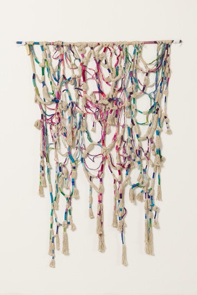 A net-like fiber artwork.