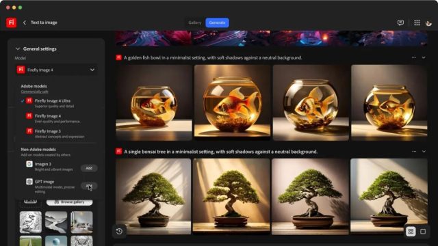 Adobe-to-automatically-move-subscribers-to-pricier-AI-focused-tier-in.jpg Adobe's Firefly generative AI app converting text to images.