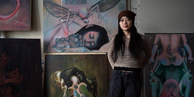 HypeArt Visits: Ji Zou Paints a Portal Between the Digital and Divine
