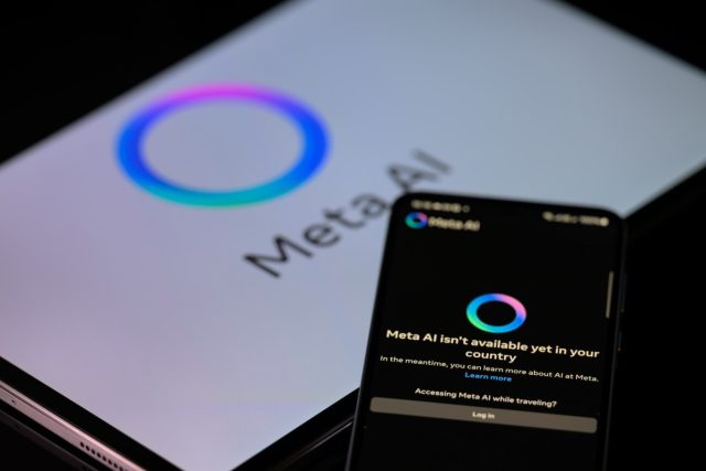 Meta-forecasted-it-would-make-14T-in-revenue-from-generative.jpg The Meta AI app is displayed on a mobile phone with the Meta AI logo visible on a tablet in this photo illustration