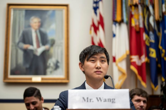 The-Department-of-Labor-just-dropped-its-investigation-into-Scale.jpg CEO of Scale A.I. Alexandr Wang testifies during a House Armed Services Subcommittee on Cyber, Information Technologies and Innovation hearing about artificial intelligence on Capitol Hill July 18, 2023 in Washington, DC.