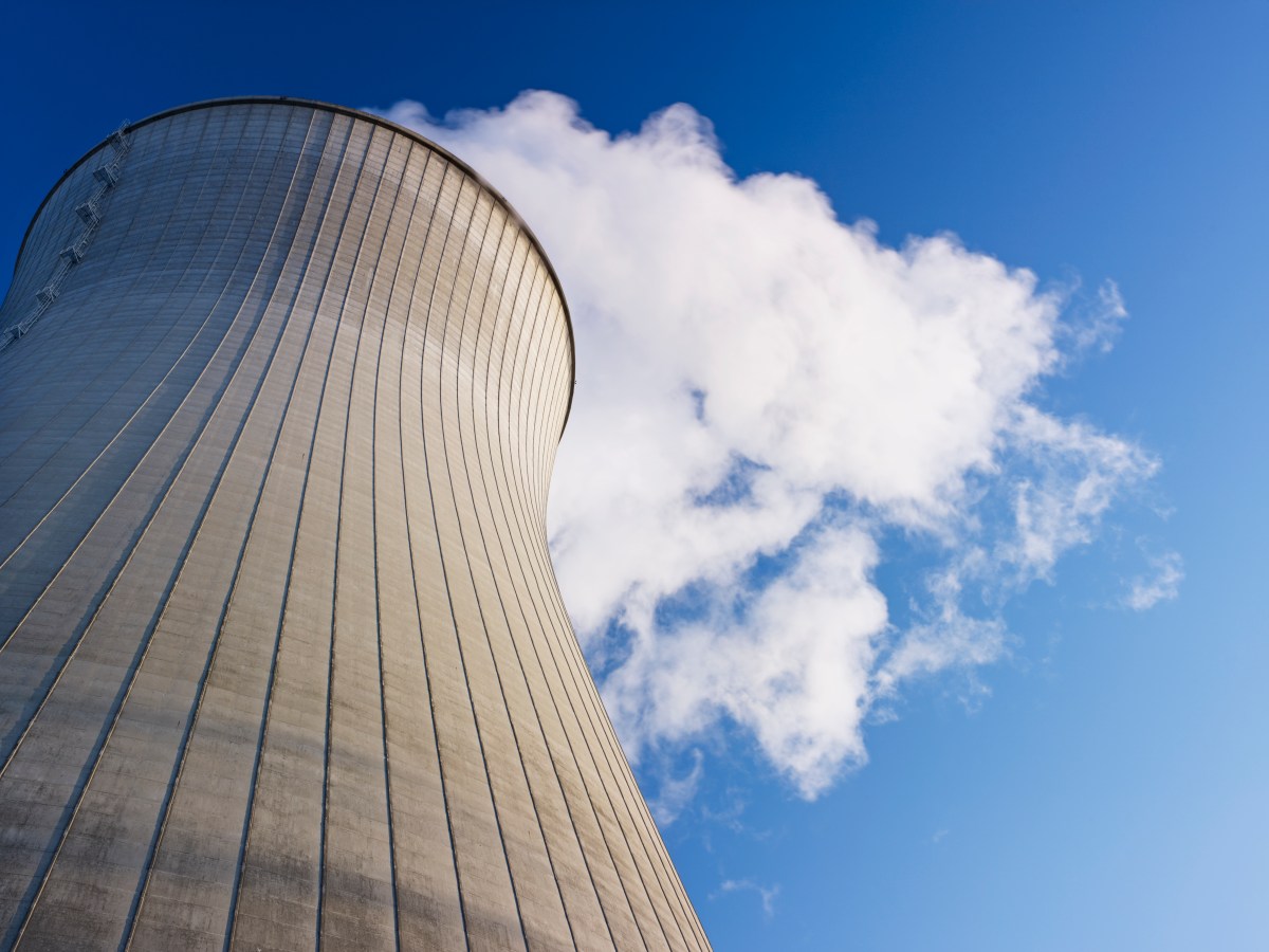 The-Nuclear-Company-raises-51M-to-develop-massive-reactor-sites.jpg Cooling tower at nuclear power plant emits steam.