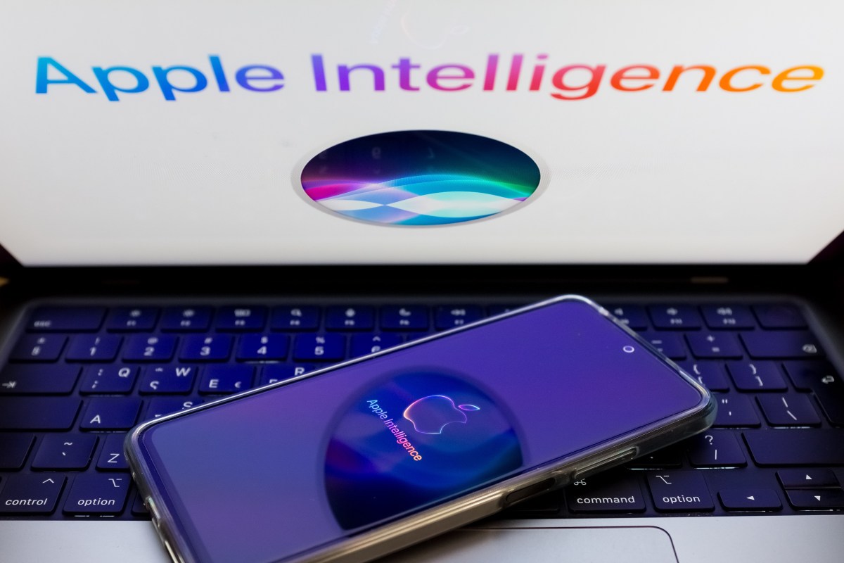 1749802142_Here-are-Apples-top-AI-announcements-from-WWDC-2025.jpg The Apple Siri and Apple Intelligence are being displayed on a smartphone screen and in the background.