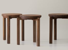Cornice Stacking Stools Echo the Beauty of Japanese Shrines