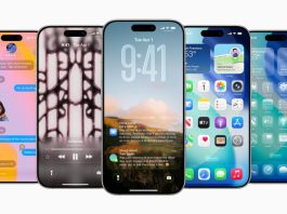 array of iPhones