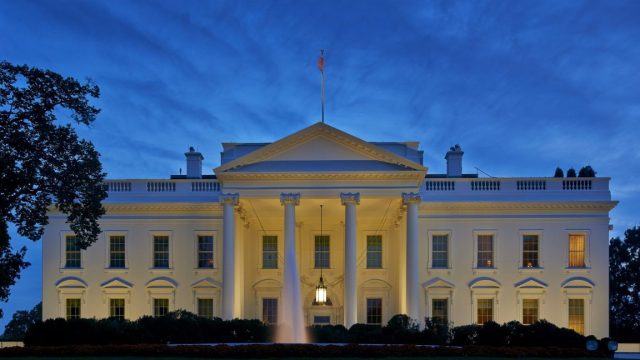 Cybersecurity-takes-a-big-hit-in-new-Trump-executive-order.jpg The White House seen in the early evening.