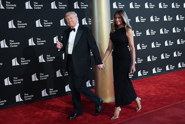 Trump-Met-with-Mixed-Reception-at-Kennedy-Centers-Les-Miserables.jpg President Donald Trump and First Lady Melania Trump arrive for a performance of "Les Misérables" at the Kennedy Center June 11, 2025, in Washington, D.C.