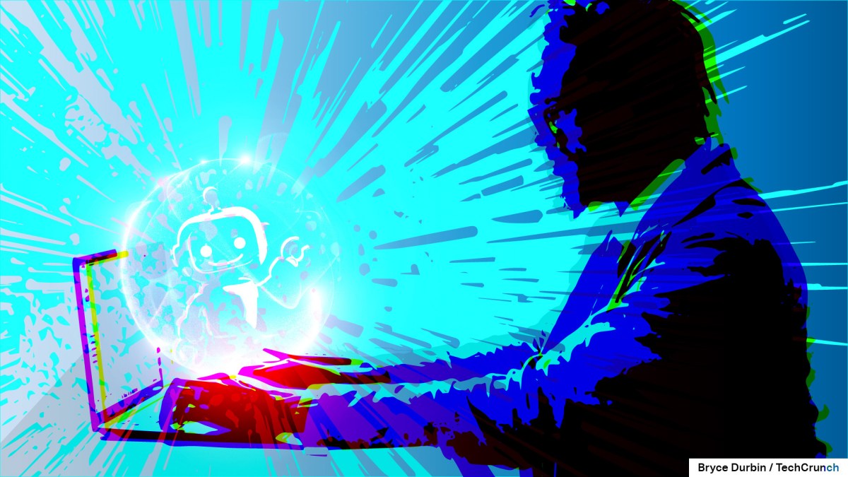 1753047722_For-privacy-and-security-think-twice-before-granting-AI-access.jpg an illustration of a person using an AI chatbot on a blue, explosive background
