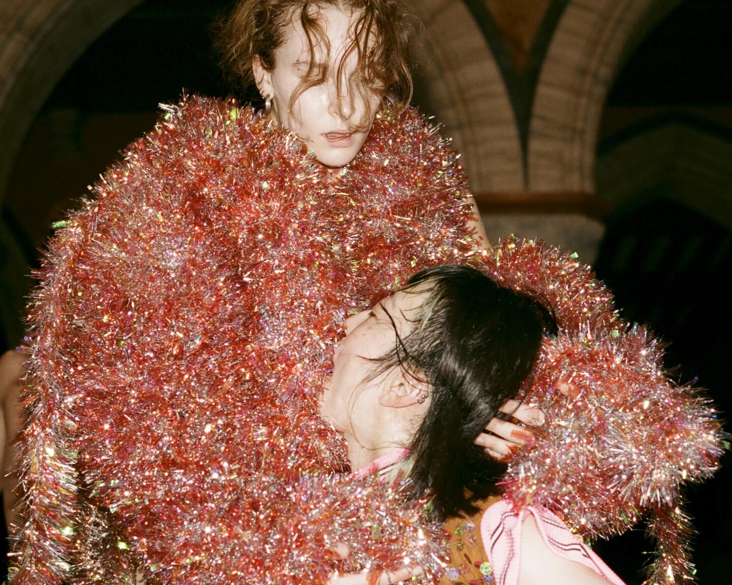 Linder, A kind of glamour about me, Mount Stuart, 2025. Devised performance co-commissioned by Mount Stuart and EAF. Dancers: Sophie Ormiston, Sari Mizoe, Luigi Lyon Nardone and Willow Fenner. Costume: Ashish Gupta. Composer and musician: Maxwell Sterling. Photo: Hazel Gaskin