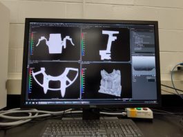 Section scan of a transmission casing