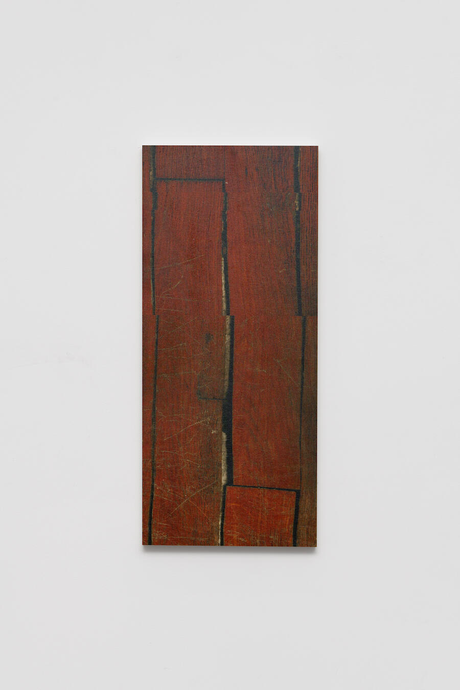 Alina Rentsch, Floor, 2024. Print on birch wood, 50 x 22 cm. Courtesy: the artist and Petrine, Paris & Düsseldorf. Photo: Aurelien Mole.