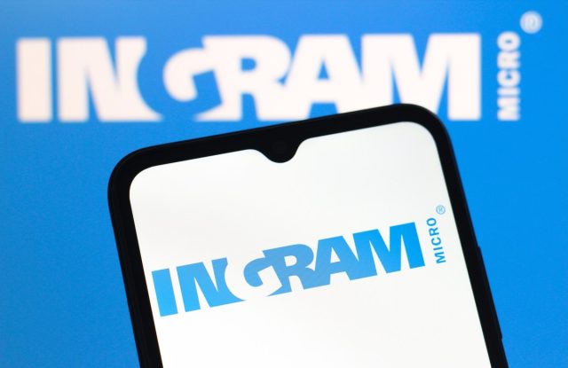 Ingram-Micro-says-ongoing-outage-caused-by-ransomware-attack.jpg CANADA - 2025/04/23: In this photo illustration, the Ingram Micro Holding Corporation logo is seen displayed on a smartphone screen.